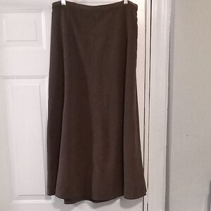 Denim&Co Classic Brown faux Suede Maxi Skirt